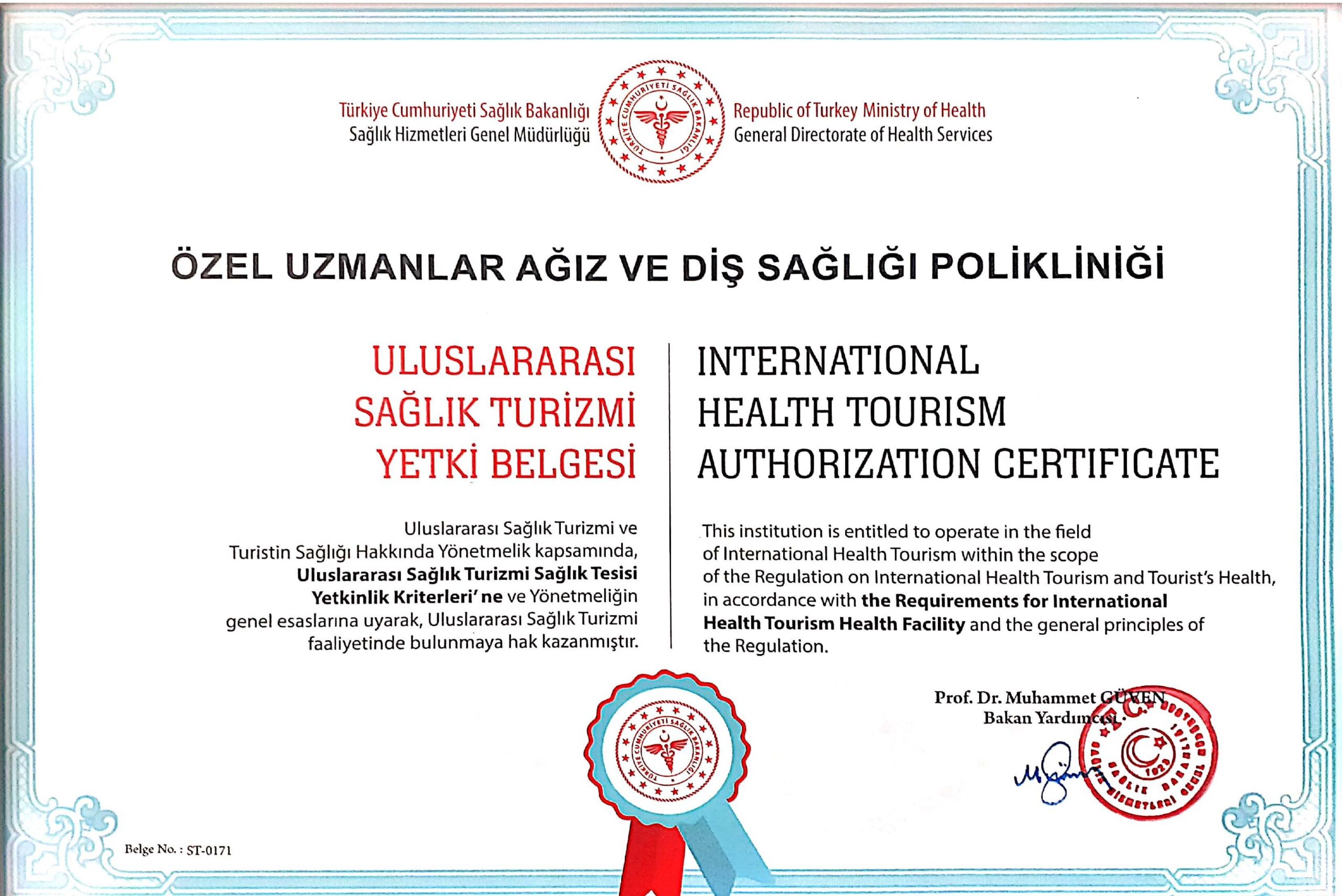 International Health Tourism Authorization - Ministry of Health